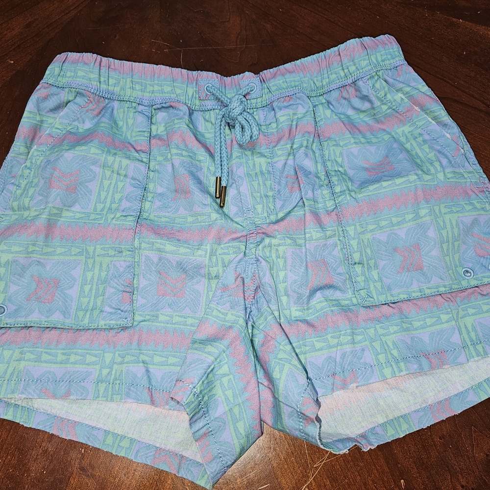 NWT Womans Apline Design Island Shorts Size Small 4" Inseam Blue Purple Pink